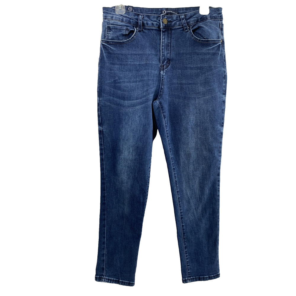 One Republic For All‎ Jeans Womens Sz 8 Hi Rise Dark Wash Denim Straight Stretch